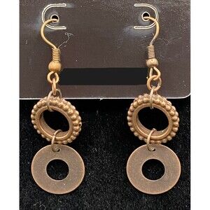 Steampunk Textured Circle & Washer Earrings by Neanie-Bot